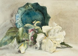 Fleurs et pot sur le côté