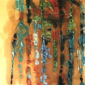 Colonnes abstraites colorées - Barbara Piatti