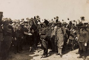 Benito Mussolini avec ses fascistes et Italo Balbo en Libye à Tripoli - Barbera La