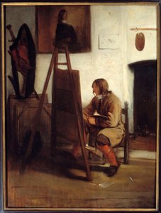 Un jeune peintre dans son atelier