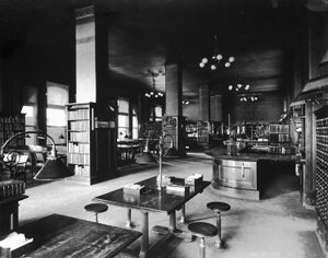 Bibliothèque John Crerar, Chicago, Illinois, États-Unis, c.1900 - Barnes and Crosby