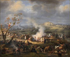 Napoléon avec ses troupes à la veille de la bataille