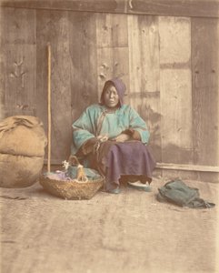 [Femme chinoise assise avec panier], années 1870