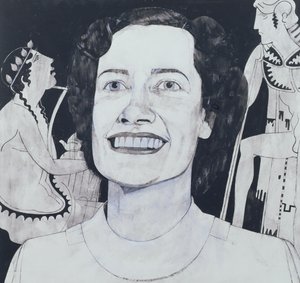 Portrait de Joan Sutherland, illustration pour The Sunday Times, 1970s