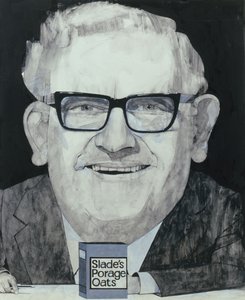 Portrait de Ronnie Barker, illustration pour The Listener, 1970s