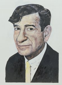 Portrait de Walter Matthau, illustration pour The Daily Mirror Colour Supplement, 1964
