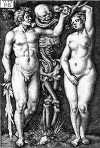Adam et Ève, gravé par Hans Sebald Beham, 1543