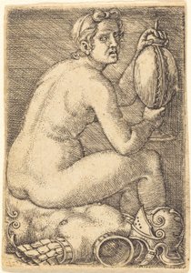 Femme Nue sur une Armure (Prudentia?)
