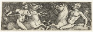 Deux tritons combattants - Barthel Beham