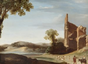 Paysage avec ruines classiques et figures