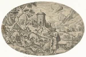 Élisée maudit les enfants - Bartholomeus Willemsz. Dolendo