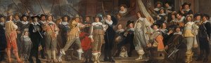 Officiers et autres tireurs sous la direction du capitaine Roelof Bicker et du lieutenant Jan Michielsz Blaeuw. Vers 1640-43