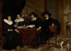 Deux régents et deux régentes de la Maison de la Filature - Bartholomeus van der Helst