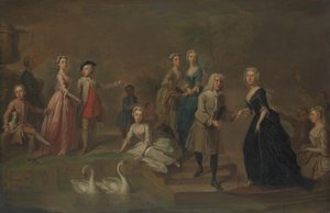 Uvedale Tomkyns Price 1685-1764 et membres de sa famille - Bartholomew Dandridge