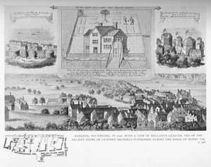 Bankside, Southwark, Londres, en 1648, 1818 1904