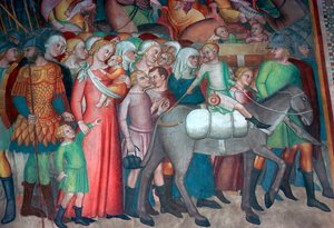 Fresque à San Gimignano, 14ème siècle