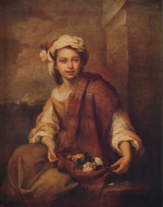 Une fille aux fleurs espagnole, 1665-1670, vers 1915