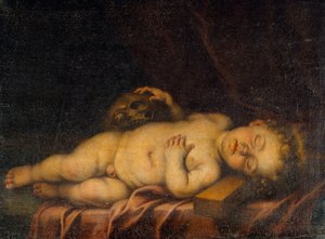 Enfant Jésus endormi sur la croix