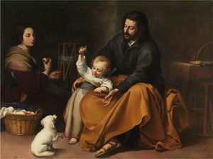La Sainte Famille avec un petit oiseau, vers 1650 - Bartolomé Esteban Murillo