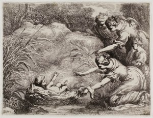 La découverte de Moïse - Bartolomeo Biscaino