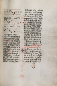 Missale : Fol. 129 : contient de la musique pour Hely Hely Lama etc. dans la Passion de Saint Mattion, 1469 - Bartolomeo Caporali