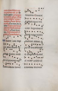 Missale : Fol. 153 : Musique pour Exultet, 1469 - Bartolomeo Caporali