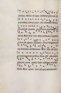Missale: Fol. 154v: Musique pour Exultet, 1469