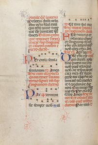 Missale : Fol. 190v : Musique pour diverses prières