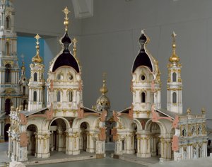Projet pour le monastère de la Vierge de la Résurrection à Saint-Pétersbourg - Bartolomeo Franceso Rastrelli
