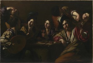 Scène de taverne, vers 1619 - Bartolomeo Manfredi
