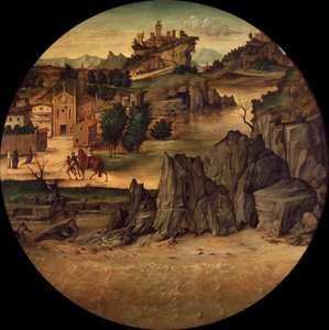 Paysage avec châteaux, fin du 15e siècle - Bartolomeo Montagna