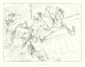 Combat naval - Bartolomeo Pinelli