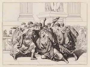 Assassinat de Jules César, 44 av. J.-C. (eau-forte)