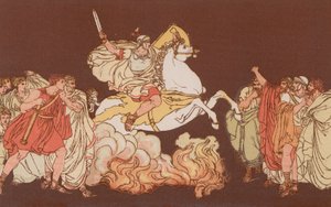 Curtius sautant dans le gouffre