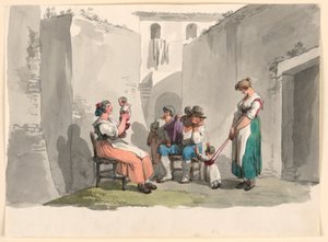 Dessin, à Tivoli, 1807-08 - Bartolomeo Pinelli