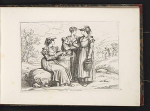 Trois femmes et un enfant de Castel Madama - Bartolomeo Pinelli