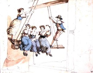 Sur la balançoire - Bartolomeo Pinelli