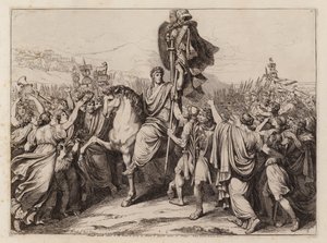 Romulus portant en triomphe l