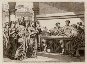 Sacrifice des femmes de Rome (eau-forte) - Bartolomeo Pinelli