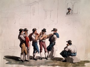 Serenata, par Bartolomeo Pinelli, Italie