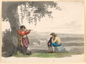 Deux bergers dans la Campagne