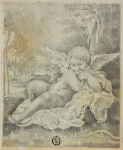 Cupidon dans un paysage