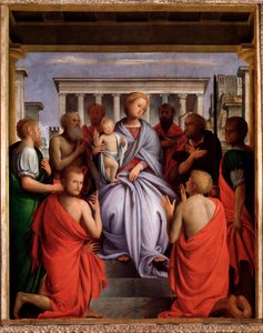 Madonna col Bambino e otto santi - Bartolomeo Suardi Bramantino