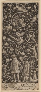 Ornement avec feuillage et oiseaux - Bartolomeus van Lochom after Hans Janssen