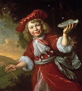 Homo Bulla: Un garçon soufflant des bulles, c.1665