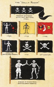 Une sélection de drapeaux pirates du XVIIIe siècle