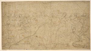 Une procession bacchique - Battista Franco