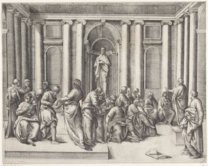 Christ parmi les scribes dans le temple
