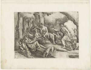 Diane et ses nymphes - Battista Franco