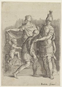 Trois soldats et un putto